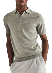 Reiss Duchie Wool Polo Shirt in Sage at Nordstrom