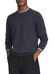 Men's Reiss Justice Slim Fit Solid Cotton Crewneck Sweater