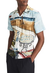 Reiss Tomei Short Sleeve Button-Up Camp Shirt in Multi at Nordstrom