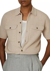 Reiss Parsons Wool Button-Front Top