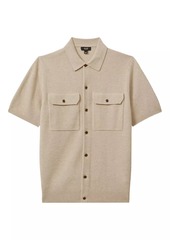 Reiss Parsons Wool Button-Front Top