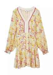Reiss Molly Floral Puff-Sleeve Minidress