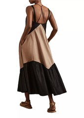 Reiss Natalia Colorblock Cotton Maxi Dress