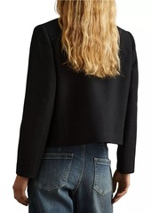 Reiss Nola Wool Crop Cardigan