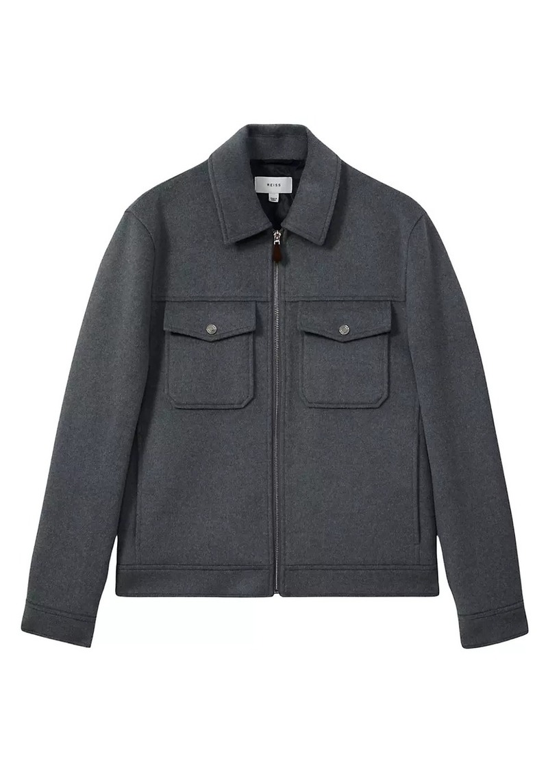 Reiss Peridoe Knit Shirt Jacket