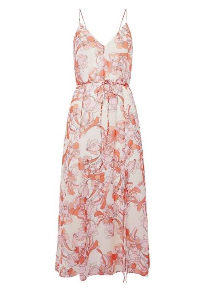 Reiss Pippa Floral Crisscross Midi Dress