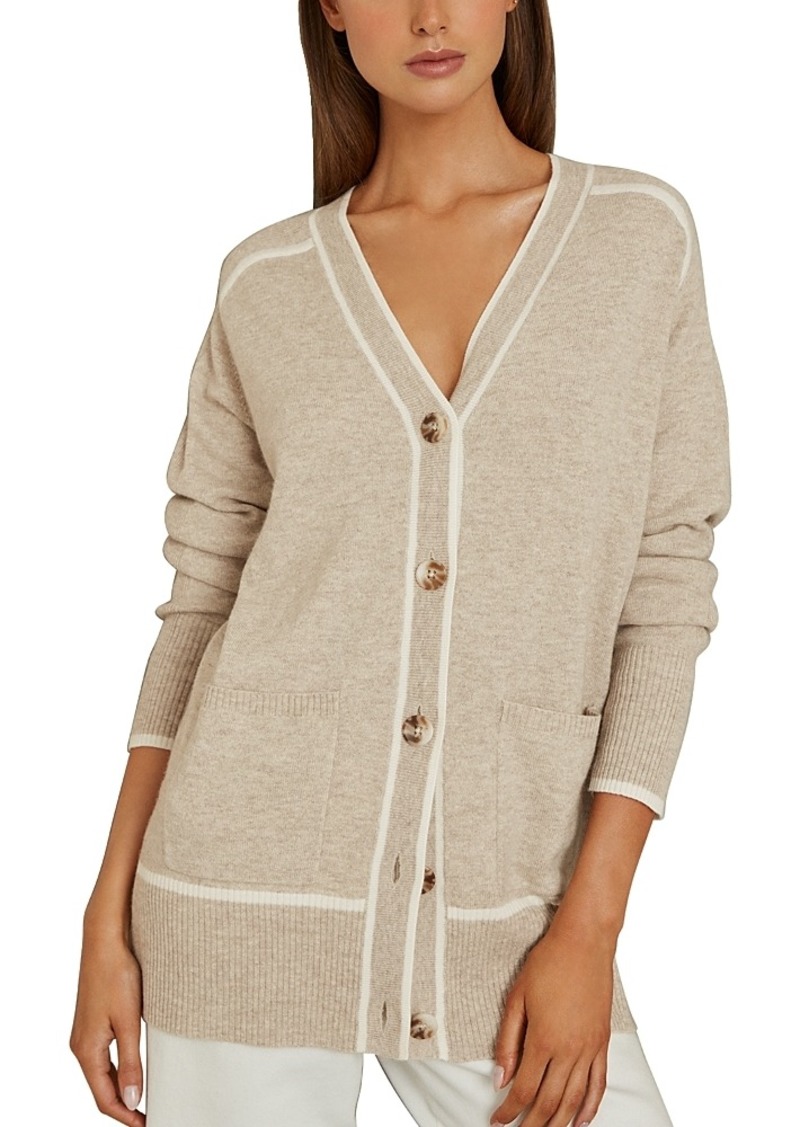 Reiss Abi Colourblock Cardigan Button Front