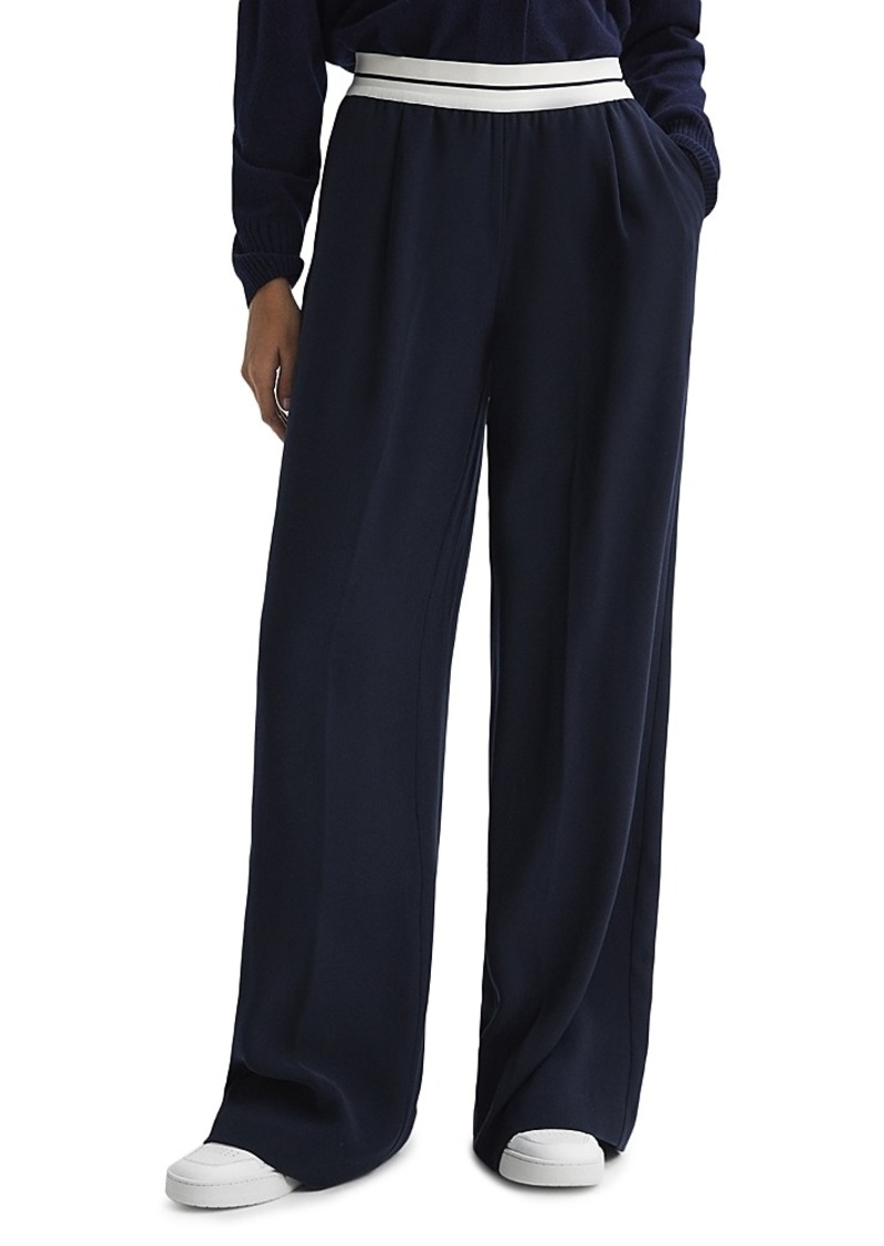 Reiss Abigail Pull On Wide Leg Pants