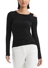 Reiss Adeline Drape Shoulder Top