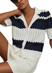 Reiss Alba Pattern Knit Shirt
