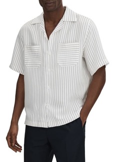 Reiss Anchor Stripe Camp Shirt