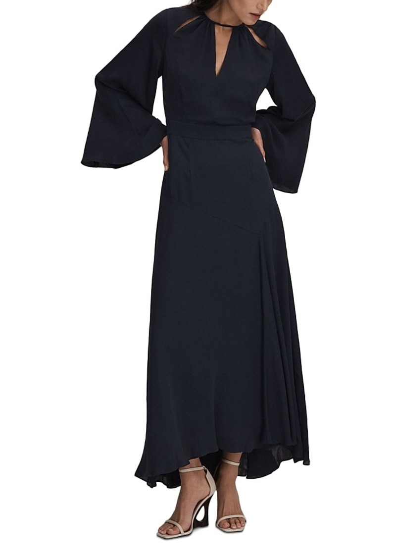 Reiss Andra Fluted Sleeve Midi Dress