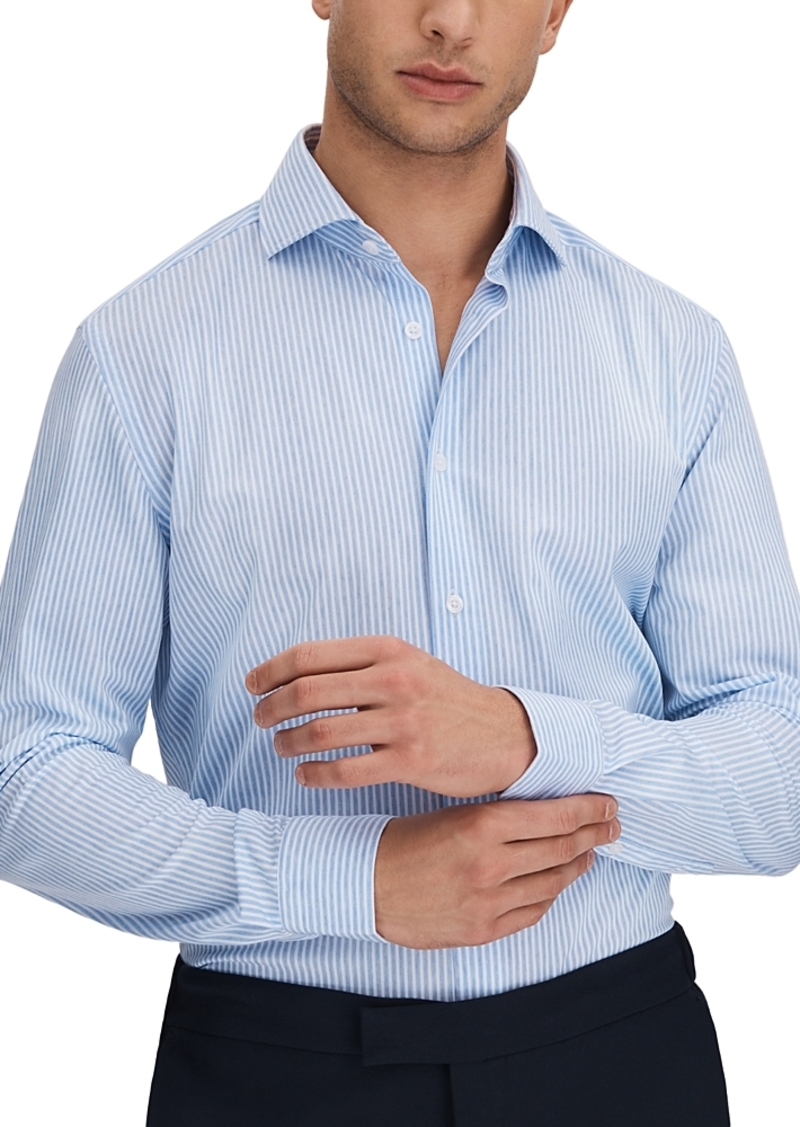 Reiss Archie Long Sleeve Striped Cutaway Shirt