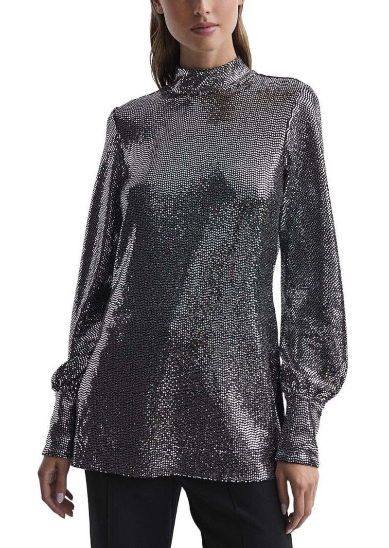 Reiss Ariana Sequin Occasion Top