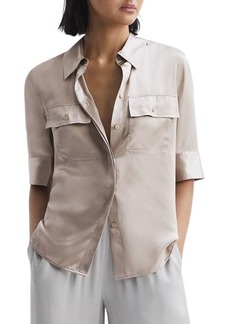 Reiss Aubrey Silk Button-Up Shirt