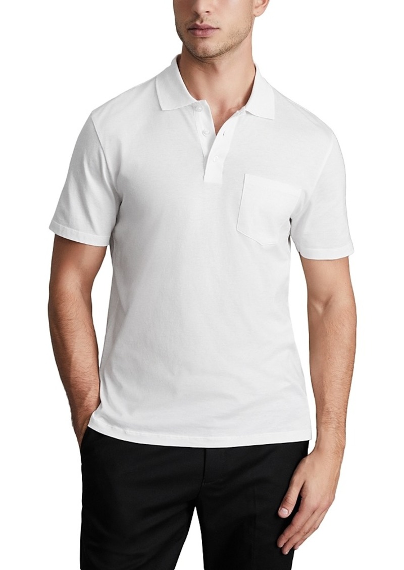 Reiss Austin Mercerized Cotton Slim Fit Pocket Polo Shirt