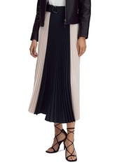 Reiss Ava Pleated Color Blocked Skirt