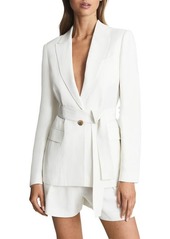 Reiss Bea Belted Blazer in White at Nordstrom