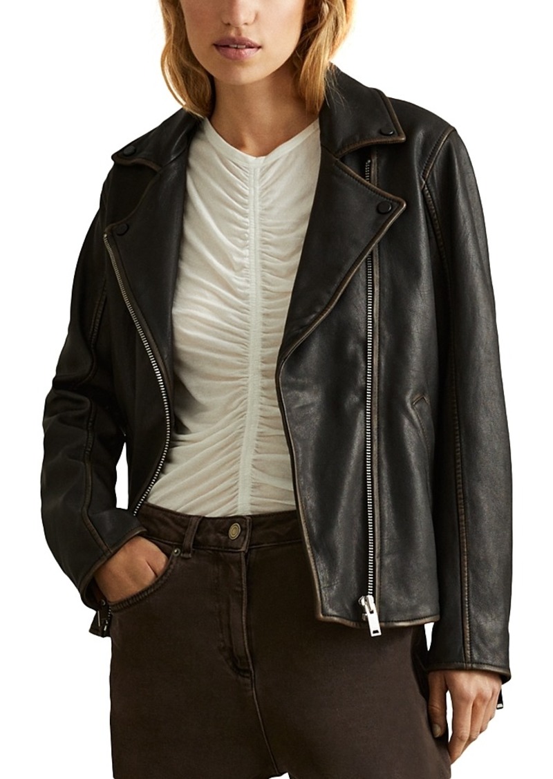 Reiss Beau Leather Jacket