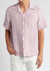 Reiss Beldi Stripe Linen Camp Shirt