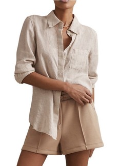 Reiss Belle Linen Button-Up Shirt