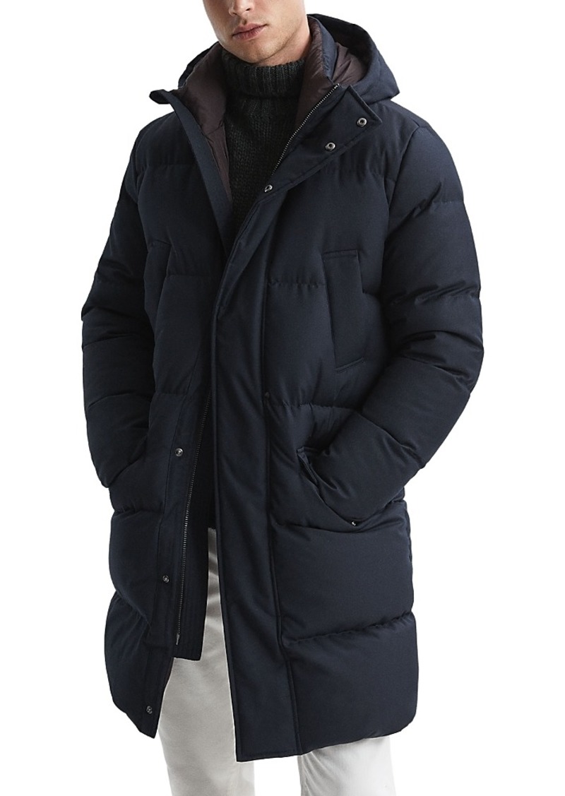 Reiss Billings Quilted Mid Length Coat