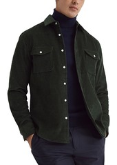 Reiss Bonucci Slim Fit Long Sleeve Button Front Corduroy Shirt