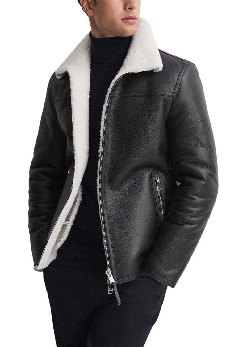 Reiss Brankos Leather Jacket