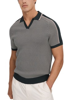 Reiss Brunswick Short Sleeve Open Collar Polo Shirt