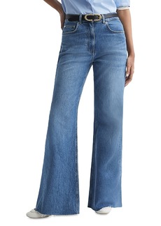 Reiss Calla Flare Jeans in Mid Blue