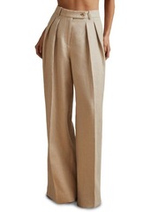 Reiss Cassie Wide Leg Linen Trousers