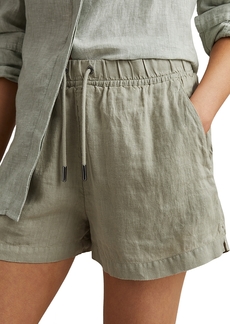 Reiss Cleo Garment Dyed Linen Shorts