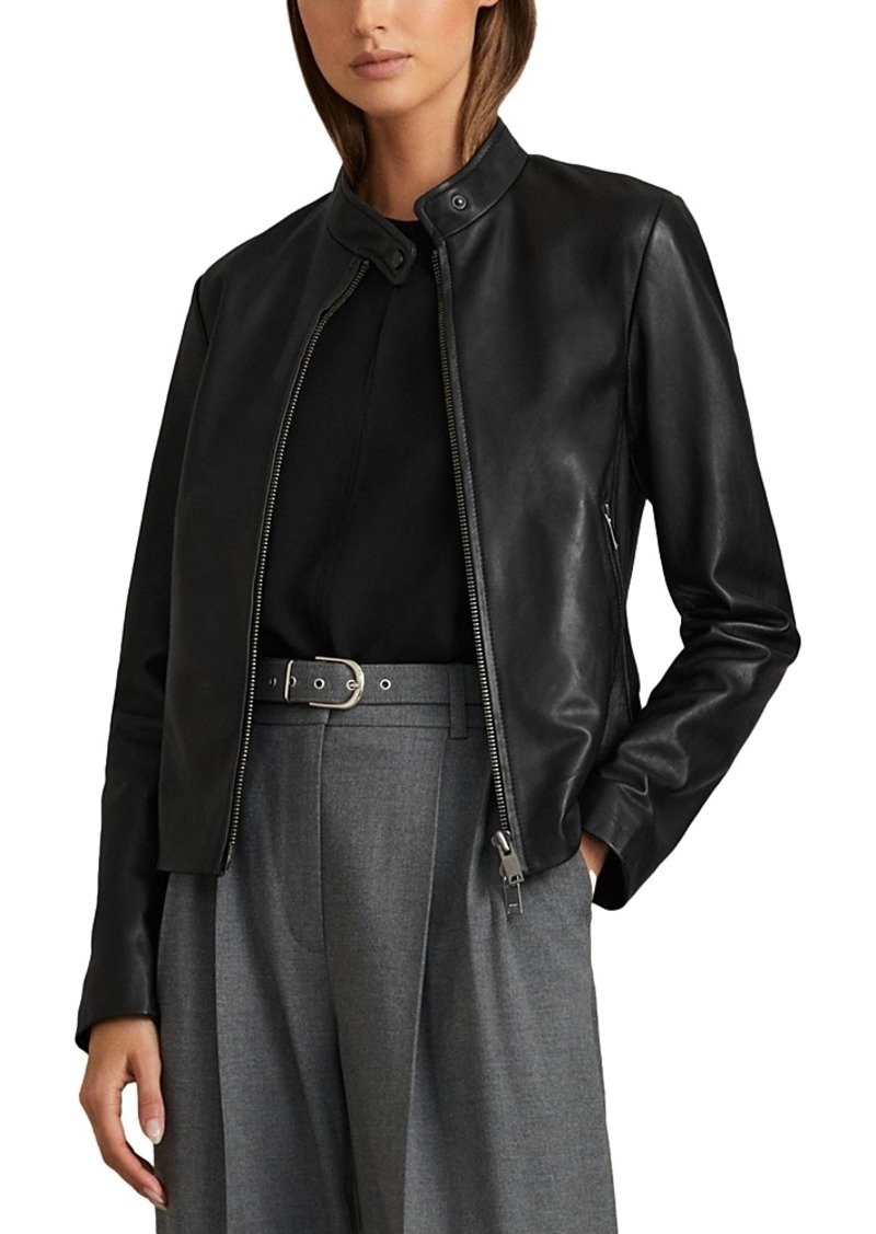 Reiss Darby Leather Biker Jacket