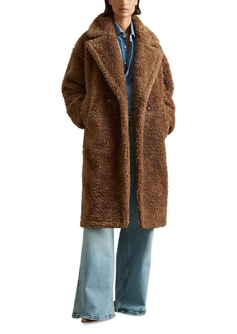 Reiss Darla Long Teddy Coat