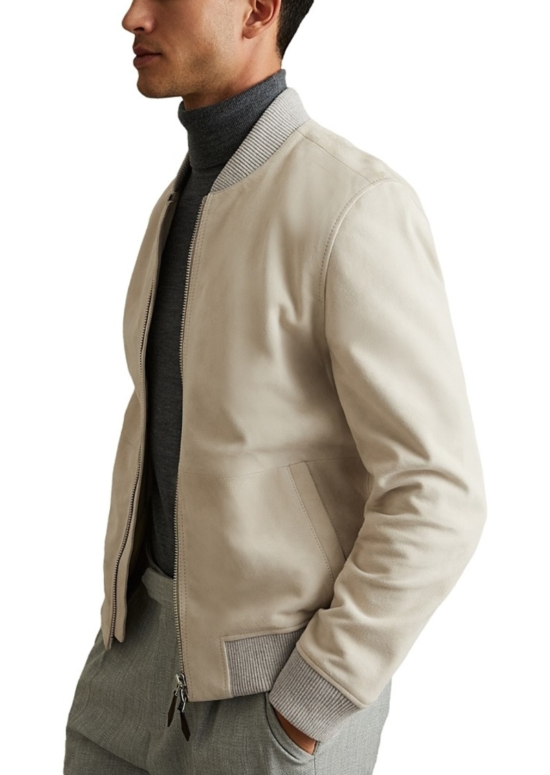 Reiss Diego Suede Bomber Jacket