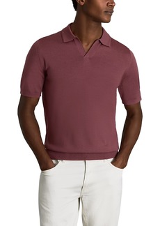 Reiss Duchie Regular Fit Open Collar Wool Polo Shirt