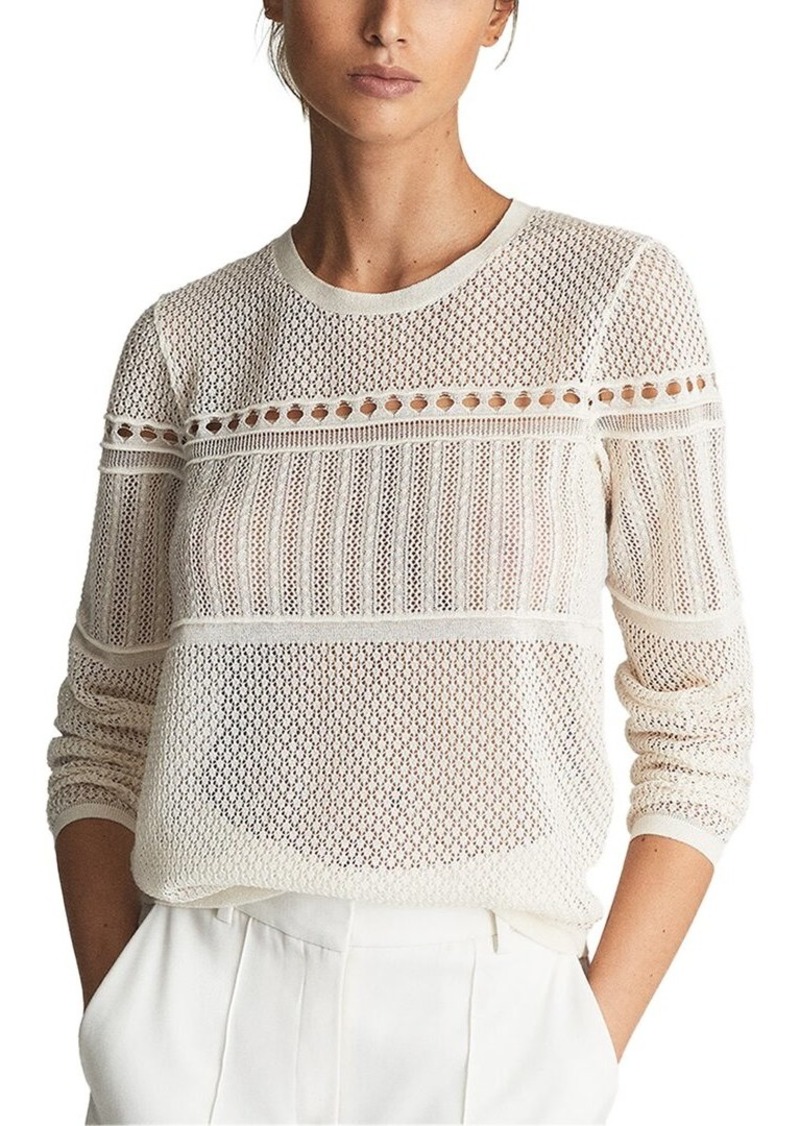 Reiss Eliana Lace Crew Neck Jumper