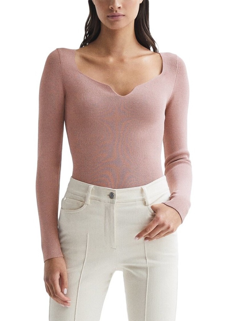 Reiss Emine Ribbed Sweetheart Jumper