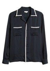 Reiss Fable Rickrack Detail Button-Up Shirt