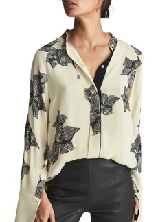 Reiss Harris Abstract Floral Print Blouse in Ivory at Nordstrom