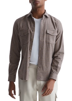 Reiss Harry Regular Fit Button-Up Shirt in Oatmeal at Nordstrom Rack