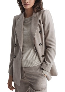 Reiss Hazel Textured Double Breasted Jacket