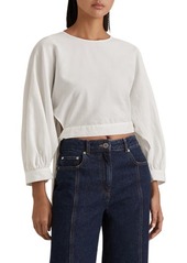 Reiss Immy Side Tie Crop Top