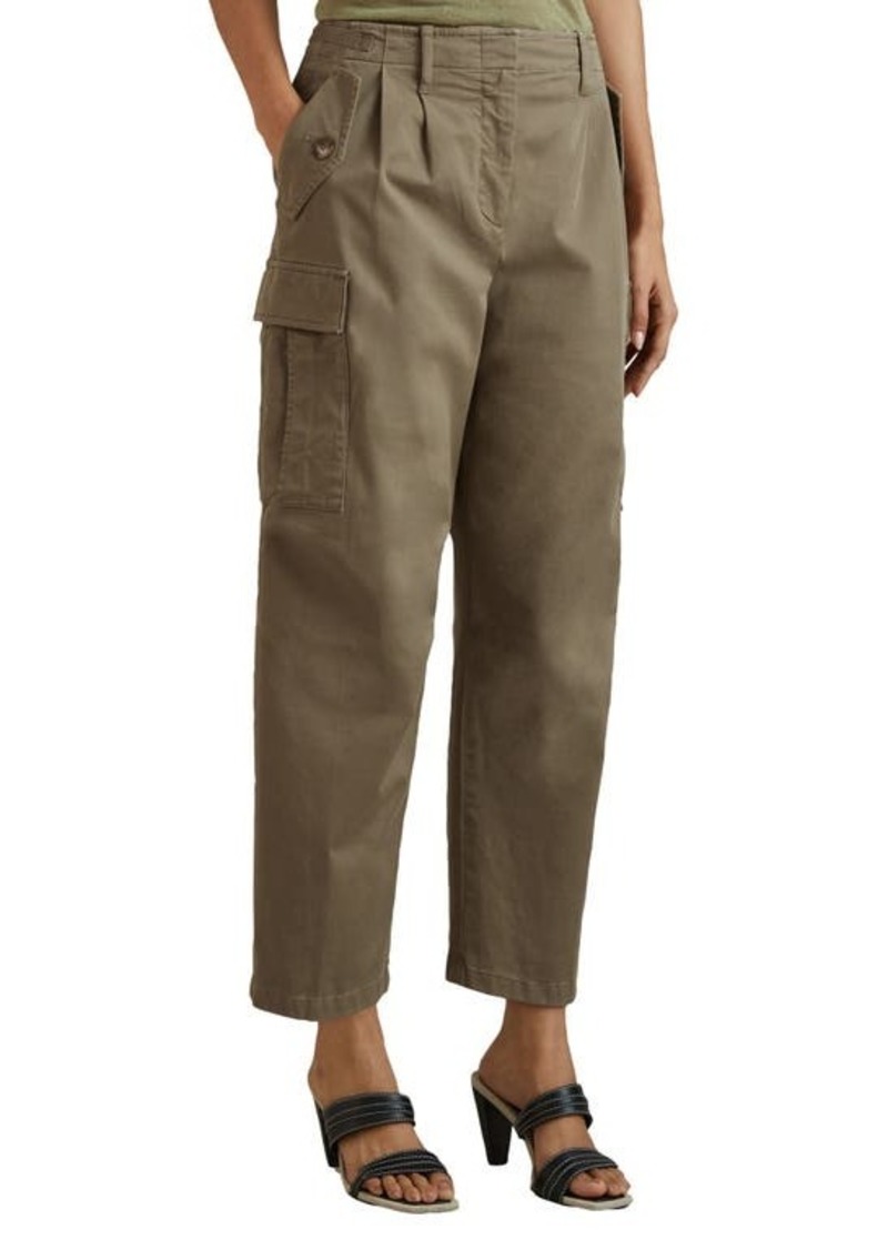 Reiss Indie Stretch Twill Ankle Cargo Pants