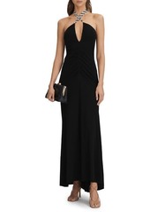 Reiss Iris Halter Maxi Dress