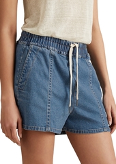 Reiss Isaac Denim Look Drawstring Shorts