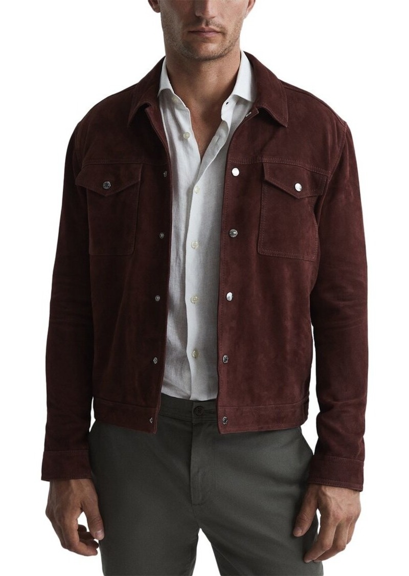 Reiss Jagger Suede Trucker Jacket