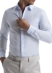 Reiss Kiana Long Sleeved Slim Stretch Button Down Shirt