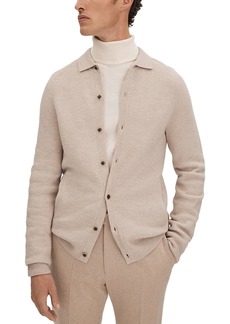 Reiss Kiedler Wool Regular Fit Polo Collar Cardigan