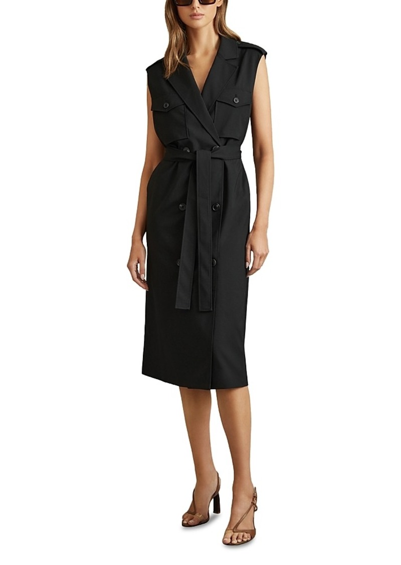 Reiss Kimora Button Front Midi Dress